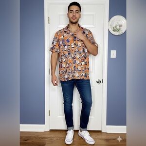 Associated Premium Detroit Tigers MLB Adult 2XL Short Sleeve Hawaiian Shirt XXL